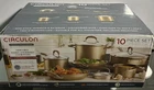 Circulon Premier Professional 10-PIECE Non-stick Cookware Set, Anodized Aluminum New. Price: $269.99.