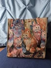 Cat Tapestry Purse Tote Bag Double Handle Zip Closure Pioneer Express Pre-owned. Price: $24.99.