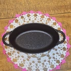 Pioneer Woman Cookware Mini Cast Iron Oval Au Gratin Pan 8 X4 Used. Price: $12.55.