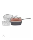 Bella Crux 9.5" Copper Titanium Deep-dish Pan Set, Created For Macy's. New.. Price: $59.99.