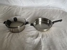 Cutco 6 Qt Stockpot Dutch Oven & Skillet W/ Lid 5-PLY Stainless Aluminum Core Used. Price: $300.00.