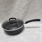 T-fal 10 Nonstick Jumbo Cooker With Glass Lid 5 Qt Black One Handle Used. Price: $15.00.