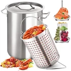 Arc 32QT Stainless Steel Stock Pot 6-PIECE For Seafood Boil With Basket A... New. Price: $165.78.