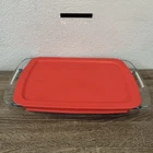 Pyrex C-233 3QT Easygrab Glass Bakingdish 9X13 W/handles & Lid Lasagna Used. Price: $23.95.
