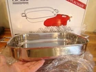 All Clad Lasagna Pan W/2 Red Oven Mitts Stainless New Box. Price: $69.99.