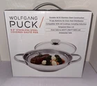 Wolfgang Puck 9.5 In. Covered Saut Pan 18/10 Stainless Steel Brand New. Price: $29.99.