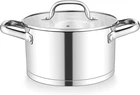 Teamfar 4 Quart Stainless Steel Stock Pot Tri-ply Base Cooking With Lid Heav New. Price: $36.00.