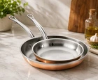 New Hestan Copperbond Fry Pans Set 11 & 8.5 Stainless Steel Italy. Price: $499.00.