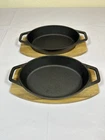 Smith Clark Ironworks Cast Au Gratin Skillet & Wood Trivet (set Of 2) New. Price: $23.96.