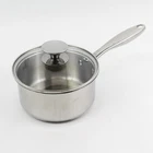 Michelangelo Cookware Stainless Steel Saucepan Matching Lid Induction Used. Price: $25.99.