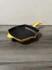 New Creuset France Square Enameled Cast Iron Grill Pan #20 Yellow Used. Price: $55.00.