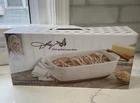 Dolly Parton Collection 1.79QT Stoneware Speckled Loaf Pan TTU-06590 In Box. Price: $28.99.