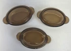 3 Vision Corning V-14-B Amber W/ Pyrex P-14-C Lids Oval Casserole Dishes Used. Price: $34.99.