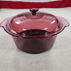 Vintage Corning Pyrex Visions Cranberry 5L Glass Dutch Oven Stock Pot W/ Lid Usa Used. Price: $56.25.
