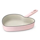 Beautiful 10 Enameled Cast Iron Heart Skillet, Pink Champagne By Drew Barrymore New. Price: $54.56.