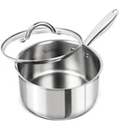 Michelangelo Quart Saucepan With Lid, 18/10 Stainless 3QT, Tri-ply Bottom New. Price: $60.99.
