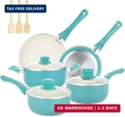 Melenta Pots And Pans Nonstick, 11PCS Kitchen Cookware Sets Induction New. Price: $91.11.
