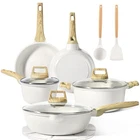 Gipp Pots And Pans Set Non Stick - White Granite Kitchen 14PCS, New. Price: $94.99.