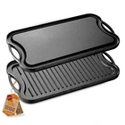 Nutrichef NCCIRG64 Reversible Plate Oven Safe Flat Cast Iron Skillet New. Price: $74.49.