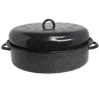 Mirro 15 Black Covered Oval Roaster With Lid For Roasting Turkey, Meats New. Price: $49.06.