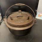 10QT Camping Dutch Oven, Pre-seasoned Cast Iron Pot With Lid New. Price: $100.00.