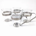 Set 4 Rare Vintage Wmf Cromargan Germany Tea Coffee Cup Stainless Steel Glass Used. Price: $29.56.