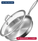 Ewfen 12 Inch Tri-ply Stainless Steel Frying Pan, Compatible With All Cooktops U New. Price: $30.73.