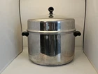 Farberware 8 Qt Stainless Steel Aluminum Clad Stock Pot W/ Dome Lid Vintage Used. Price: $49.66.
