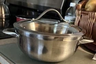 Calphalon 143 Tri-ply Stainless Steel Quart Dutch Oven With Glass Lid Used. Price: $33.99.