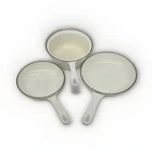 Creuset Cast Iron Saucepan & Frying Pans White Open Handle #18 No Lids (3) Used. Price: $149.98.