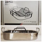 All-clad Roaster Pan Stainless Steel 13 X 16 V-shaped Nonstick Rack New. Price: $149.99.