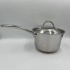 Anolon Nouvelle 5 Ply Copper Core -1/2 Qt Stainless Steel Sauce Pan W/lid Used. Price: $45.00.
