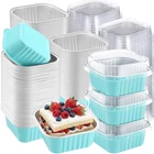 200 Pack 5 Oz Mini Cake Pans With Lid, Aluminum Foil Baking Tins, Square... New. Price: $57.52.