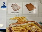 Mainstays Nonstick Copper Crisping Basket & Baking Tray Set, Easy Clean Healthy New. Price: $25.99.