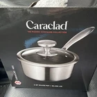 Caraclad Hex 2QT Sauce Pot Glass Lid Stainless Aluminum Core Non-stick Cool Grip New. Price: $34.98.