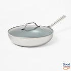 12" Nonstick Ceramic Coated Stainless Steel Frying Pan With Cover - Figmint New. Price: $35.00.
