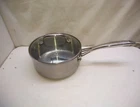 Cooks Cookware 2 Qt Saucepan Aluminum Core Tri-ply Stainless Saut Fry Pot & Lid Used. Price: $59.99.