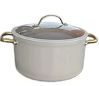 Thyme & Table Taupe 6-QUART Nonstick Aluminum Dutch Oven W/lid New. Price: $50.88.