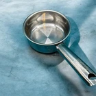 Ekco Copperclad Stainless Steel Saucepan Easy Clean Flat-bottomed Long Handle Used. Price: $11.00.
