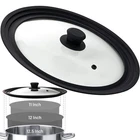 Universal Lids For Pots, Pans And Skillets - Tempered Glass With Vented Silic... New. Price: $36.03.