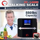 True 42-550LBS Capacity Tempered Glass Xx-large Talking Bathroom Scale New. Price: $89.97.