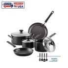 Farberware Easy Clean Nonstick Cookware Set 12 Pc Black Dishwasher Safe New. Price: $39.99.