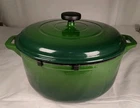 Tramontina Green Enameled Cast Iron Dutch Oven 6.5 Qt Used. Price: $39.95.