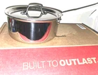 All-clad D3 Stainless Steel Quart Sauce Pan With Lid New Box. Price: $123.24.