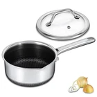 Bakoniion Hybrid Nonstick 2 Qt Saucepan With Lid, Stainless Steel Honeycomb P... New. Price: $103.06.