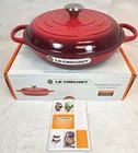 Le Creuset 3.5 Quart Signature Braiser In Cerise-cast-iron-scuffed Lid-free S/h New. Price: $249.98.