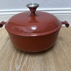 Le Creuset 5.5 Qt Round Dutch Oven Size 26 Cerise Red France With Lid, Knob New Used. Price: $75.00.