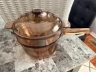 Corningware Visions Amber Glass 2.0L Saucepan W/ Lid V-20-B Transparent Used. Price: $30.00.