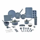 60-PIECE Ceramic Non-stick Cookware Set Blue New. Price: $89.00.