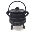 New Age Imports, Inc. Cast Iron Cauldron W/handle & Lid, Ideal For Smudging. Price: $27.99.